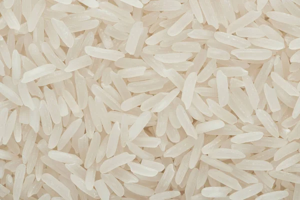 Vista de cerca del arroz blanco orgánico sin procesar - foto de stock