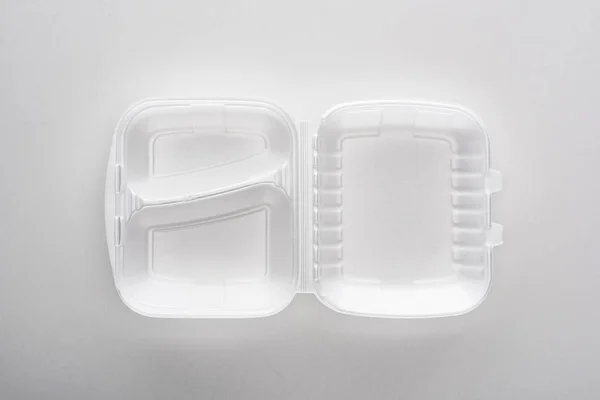 Top view of empty eco package on white background — Stock Photo