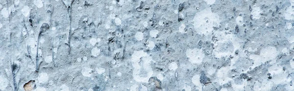 Rough abstract grey concrete textured surface, panoramic orientation — Stock Photo