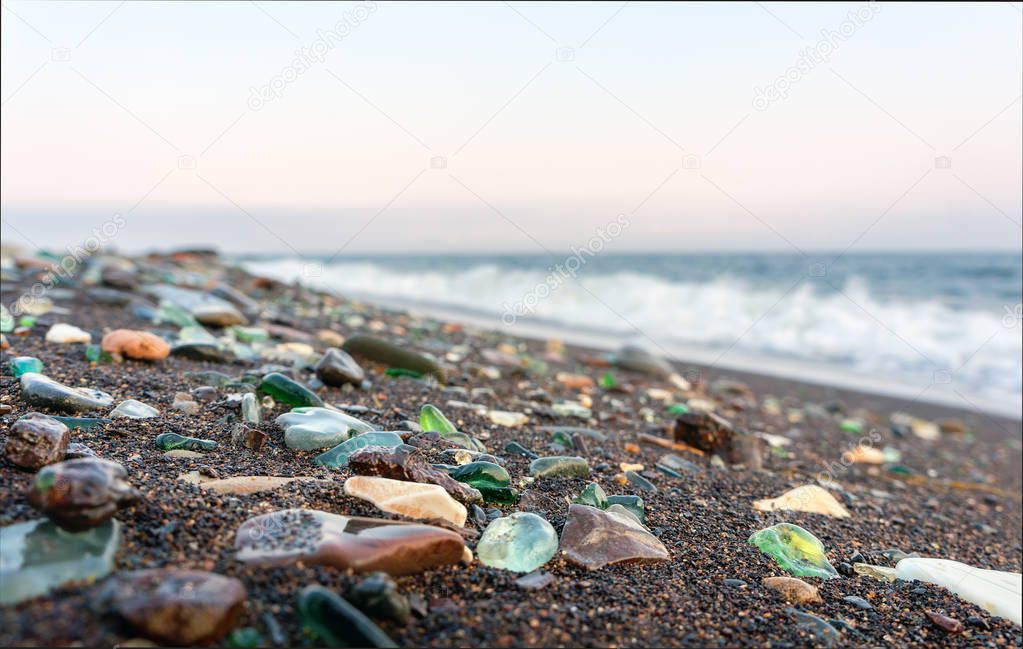Seaglass beach in Vladivostok