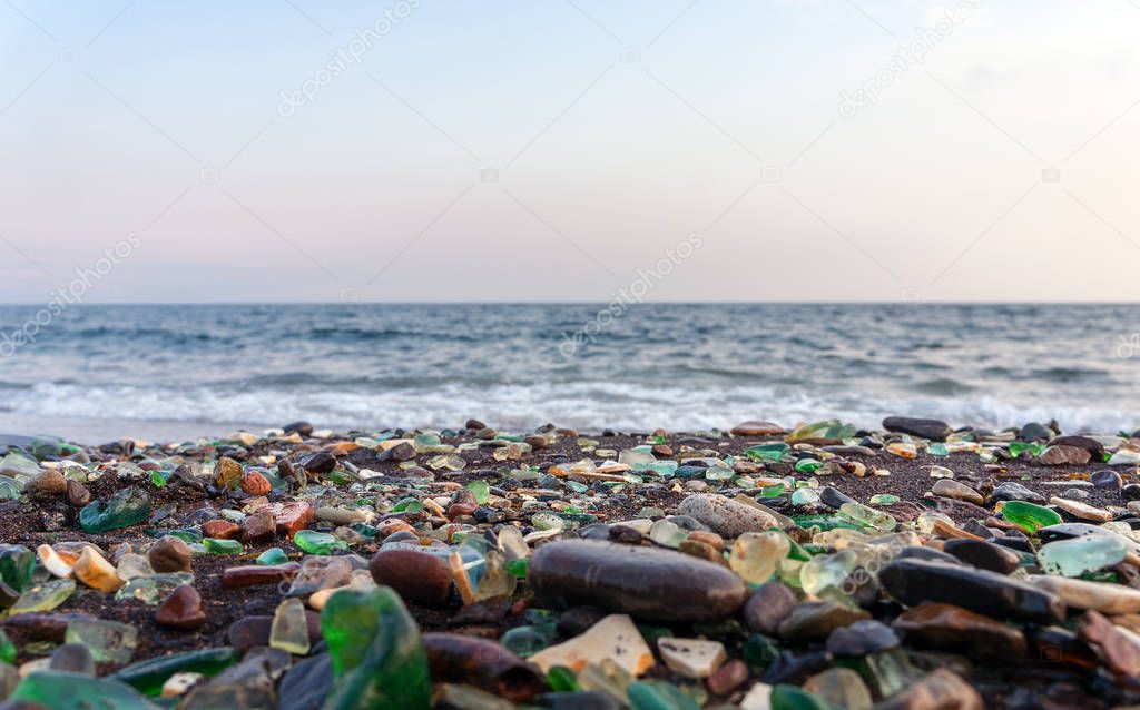 Seaglass beach in Vladivostok