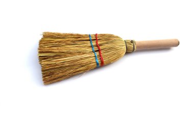Ecological hand brush on white background