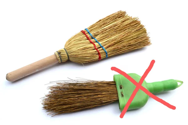 Ecological Hand Brush Plastic Broom — Stock Photo, Image