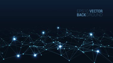 Vektör soyut fütüristik dijital manzara