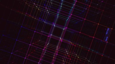 Soyut geometrik arka plan-noktalar ve çizgiler bağlanma. Vektör çizim. EPS 10