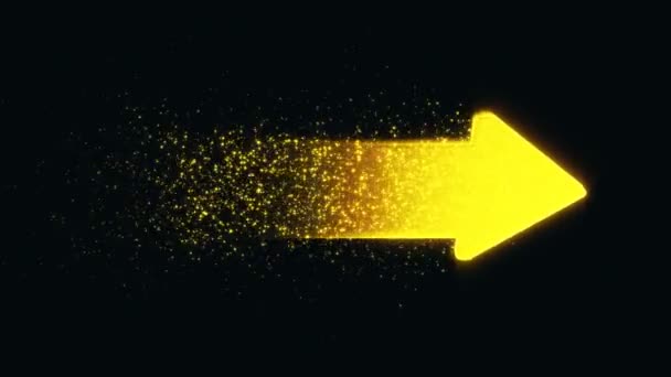 金色的箭旋转而飞 Uhd 30秒长 — 图库视频影像