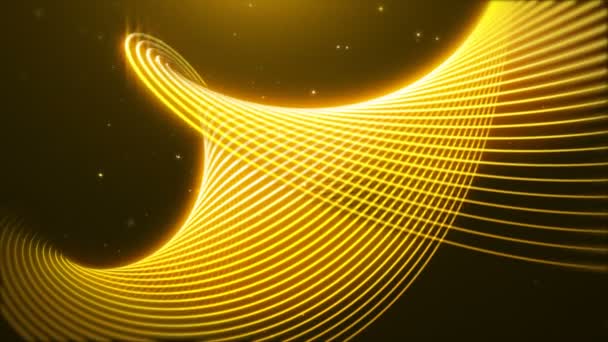 Абстрактная фоновая петля Золотого потока — стоковое видео