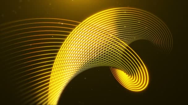 Panglică Lux Abstract Gold Stream Background Loopaple Uhd Sec Lungime — Videoclip de stoc