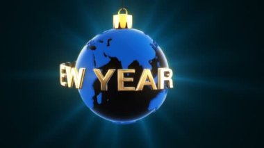 Noel top mavi dünya döngü