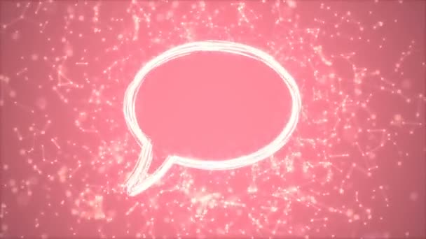 Shine Speech Bubble Coral — Stock Video