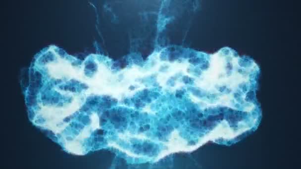 Блакитна енергія зіткнення — стокове відео