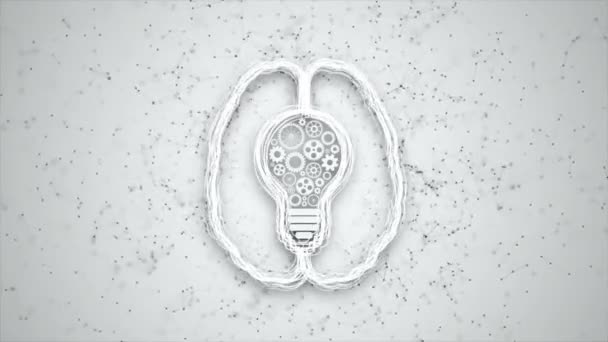 新しいアイデアを作成する人間の脳 — ストック動画