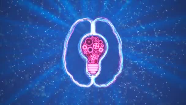 İnsan beyni yeni bir fikir oluşturma — Stok video