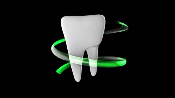 Animering av tand rotation — Stockvideo