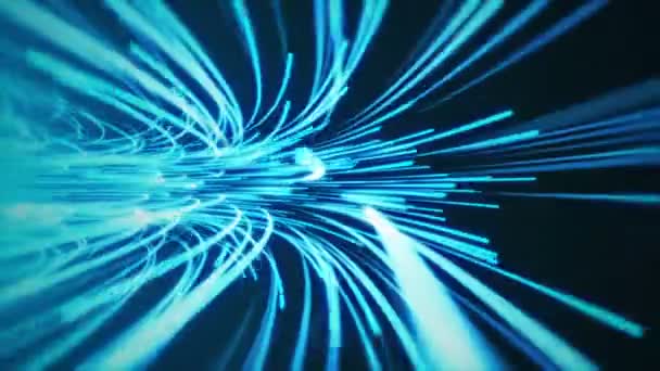 Μπλε υπερδιάστημα άλμα με περιστροφή — Αρχείο Βίντεο