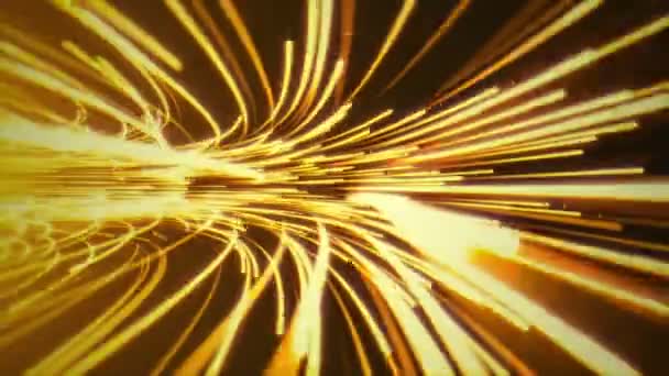Χρυσό υπερδιάστημα άλμα με περιστροφή — Αρχείο Βίντεο