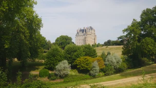 Chateau de Brissac Fransa Loire Valley — Stok video