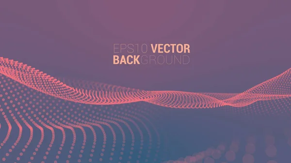 Vector abstracto futurista digital paisaje — Archivo Imágenes Vectoriales