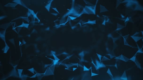 Blue Loopable Plexus digital dynamic background — Stock Video