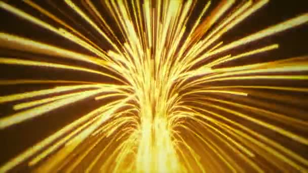 Золотий гіперпростір Стрибок з петлею обертання — стокове відео