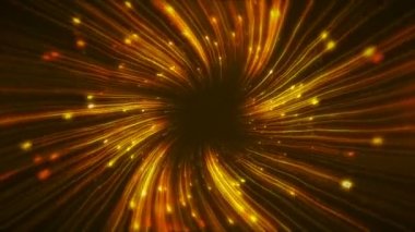 Gold Stars Alan Rotasyon Tüneli içinde Uçuş