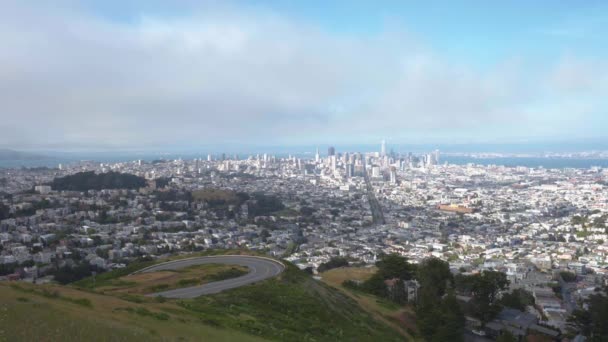 São Francisco skyline Twin Peaks view — Vídeo de Stock