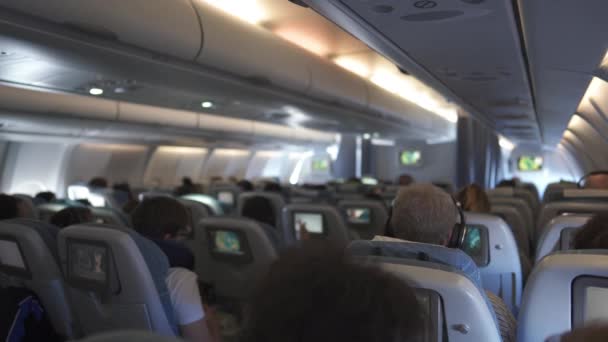 Under flyvningen om bord – Stock-video