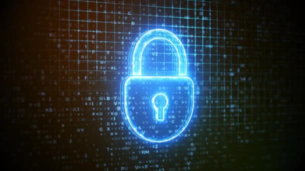 Script Digital Data Protection concept — Stockvideo