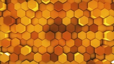 Altın Altıgen Geometrik Yüzey Arka Planı