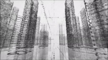 Izgara Arka Plan ile Dark City Infinite Loop