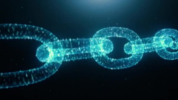 Blockchain kripto para animasyonlu sinek — Stok video