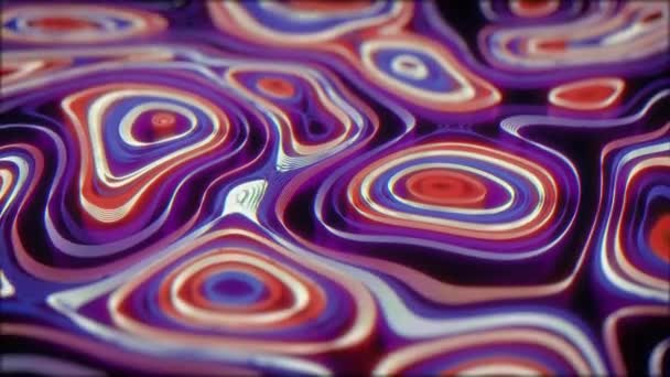 Цветной завиток Шум потока абстрактного фона Петля — стоковое видео