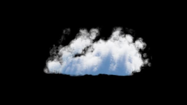 Nuage d'écran vert unique. Texture réaliste animée nuage avec écran vert — Video