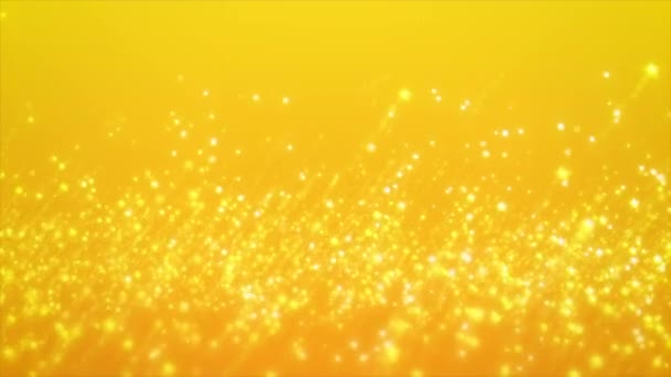 Abstrakter Bewegungshintergrund glänzende goldene Sterne — Stockvideo