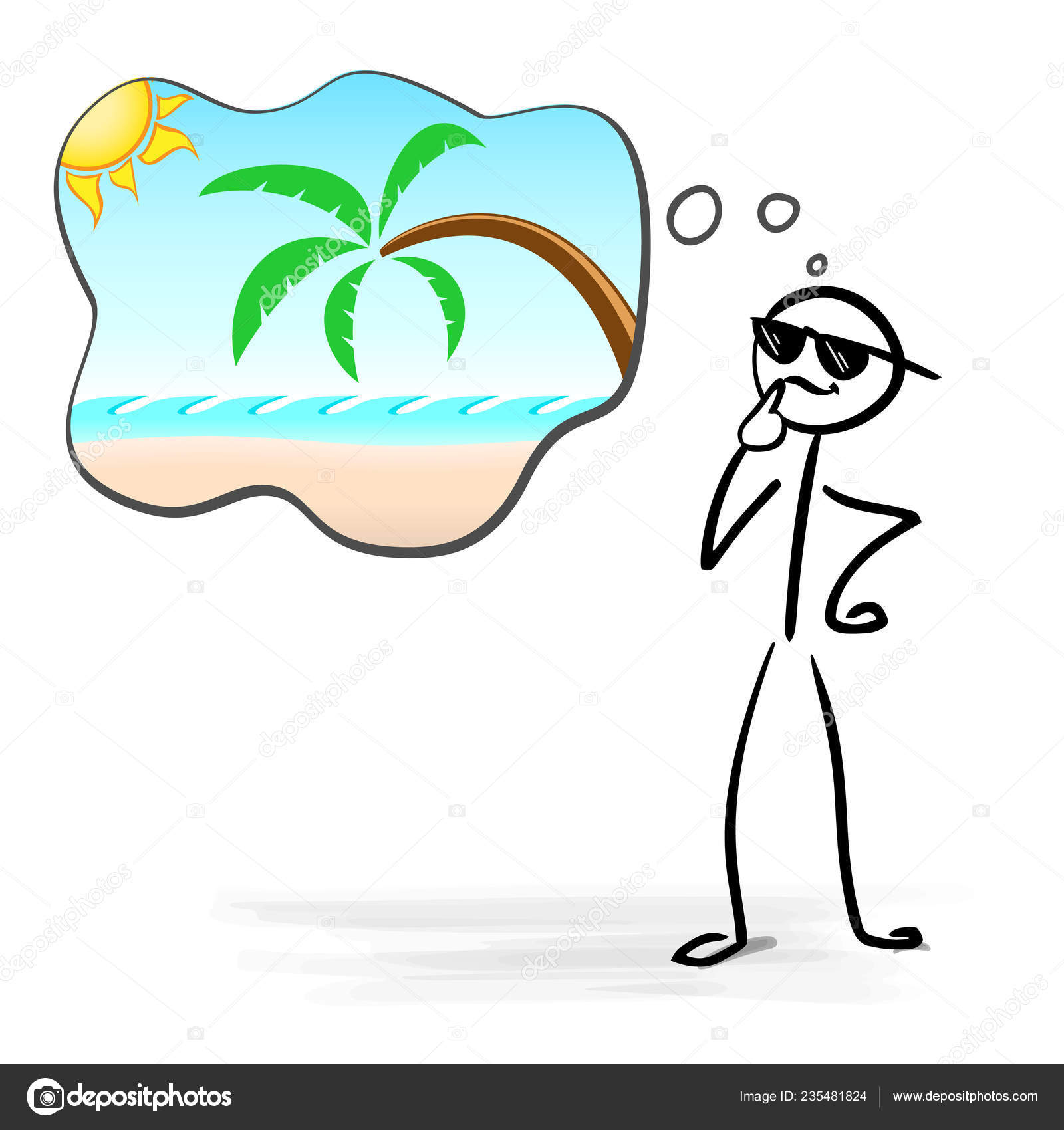 stickman with sunglasses cartoon vector illustration Stock Vector Image &  Art - Alamy