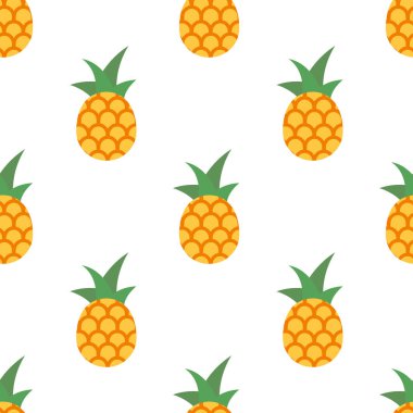 vektör renkli kesintisiz ananas meyve deseni