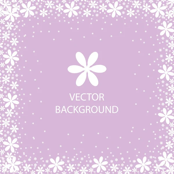 Vector Background White Flowers Lilac Color — Stock Vector