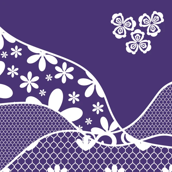 Vector Background Lace Violet White Color — Stock Vector