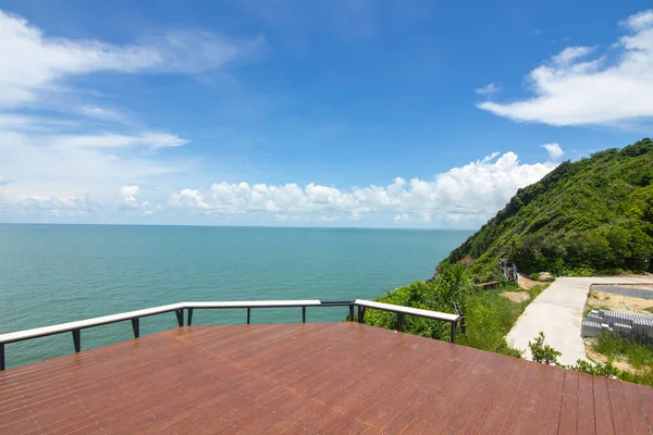 Sky view cafe, Chanthaburi, Thailand. May 31, 2020 : Bright atmosphere at viewpoint of sky view cafe, Pha Sukniran View Point, Chanthaburi