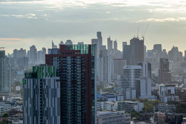 Bangkok Tailandia Junio 2020 Vista Superior Desde Azotea Ciudad Centro — Foto de Stock