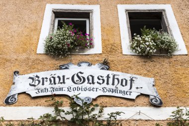 Dachstein Salzkammergut kültürel peyzaj, dünya mirası Avusturya Hallstatt, parçası geleneksel evlerde