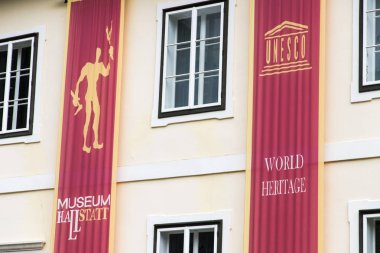 Dachstein Salzkammergut kültürel peyzaj, dünya mirası Avusturya Hallstatt, parçası geleneksel evlerde