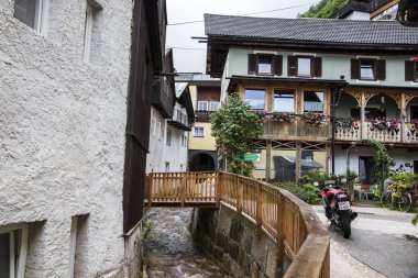 Dachstein Salzkammergut kültürel peyzaj, dünya mirası Avusturya Hallstatt, parçası geleneksel evlerde