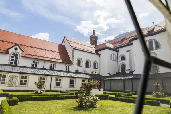 Klasztor Cystersów Stift Stams Barokowego Opactwa Cystersów Gminie Stams Kraju — Zdjęcie stockowe