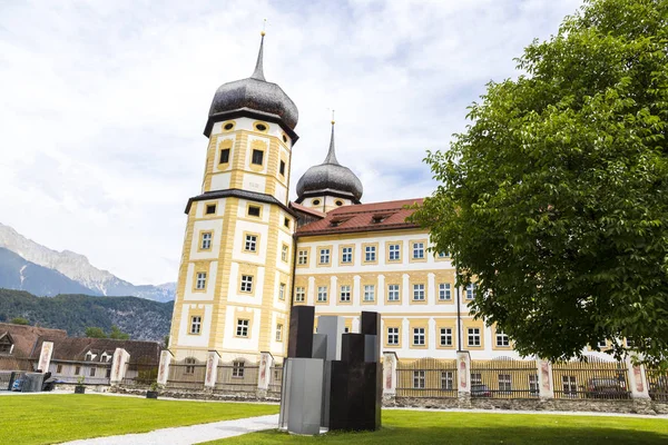 Stift Stams Barock Cistercienserklostret Stams Delstaten Tyrolen Västra Österrike Kommun — Stockfoto