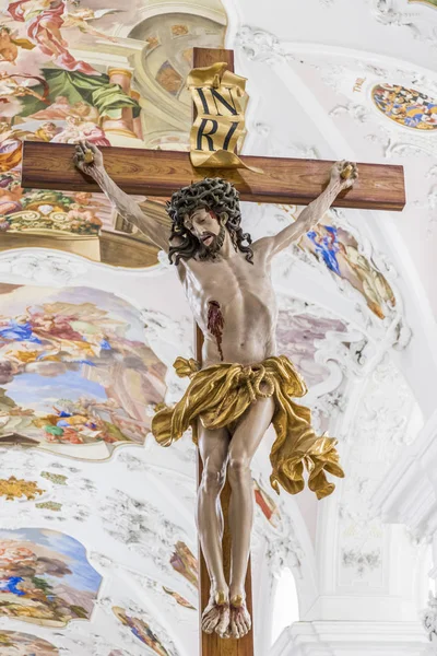 Iglesia Colegiata Stift Stams Una Abadía Cisterciense Barroca Municipio Stams — Foto de Stock