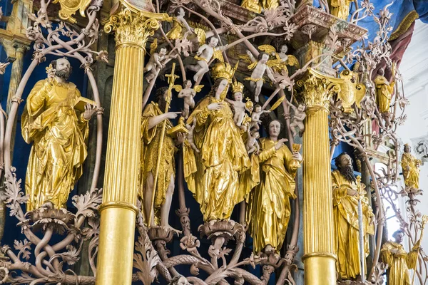 Вівтар Зображенням Дерева Джессі Всередині Колегіальний Церкви Stift Stams Бароко — стокове фото