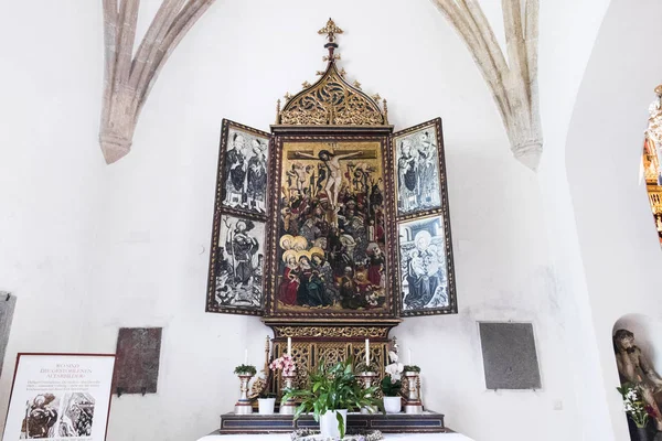 Dentro Iglesia Católica Asunción Hallstatt Parte Del Paisaje Cultural Dachstein — Foto de Stock