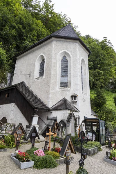 Casa Charnel Beinhaus Cementerio Iglesia Católica Asunción Hallstatt Salzkammergut Austria —  Fotos de Stock