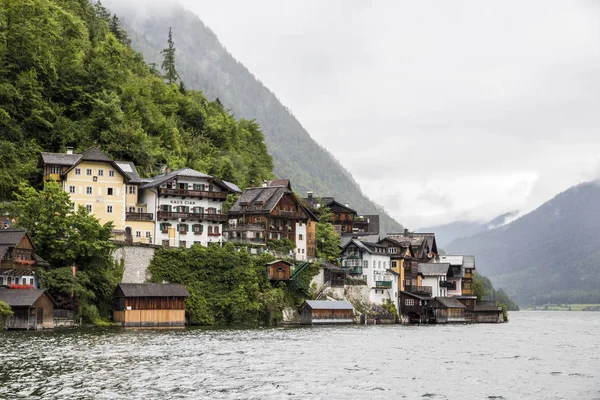 Hallstatt Panoramik Manzarasını Göl Hallstatter Görmek Dachstein Salzkammergut Kültürel Peyzaj — Stok fotoğraf